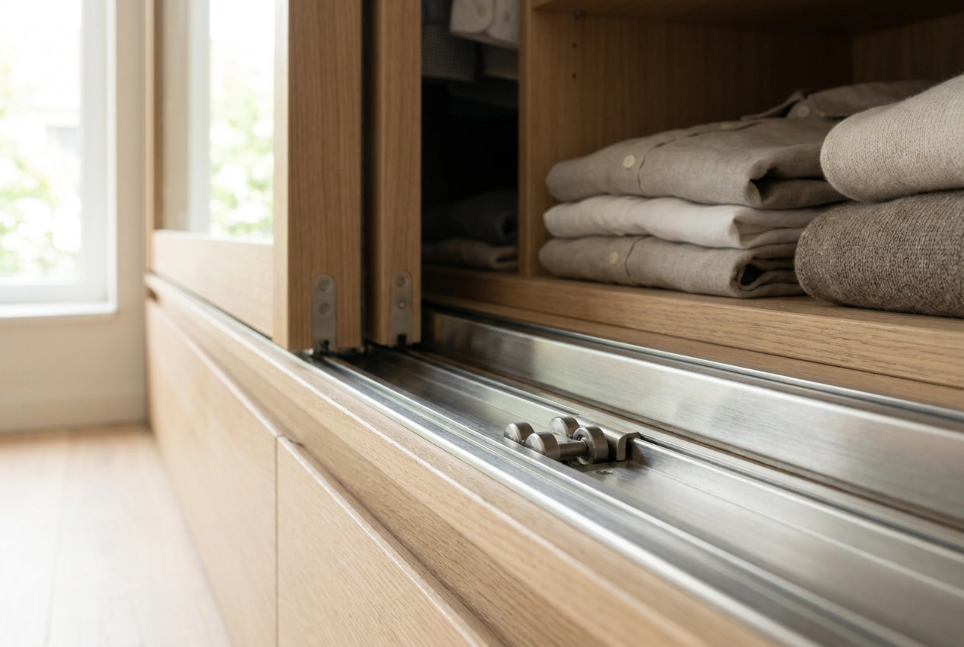 Die passende Laufschiene für Schiebetüren im Schrank auswählen