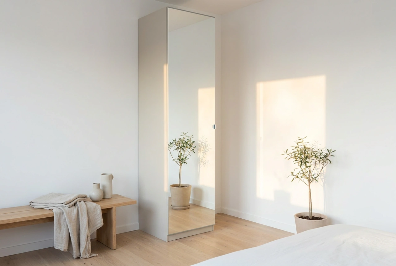 Wie man einen kleinen Spiegelschrank richtig aufstellt, um Raum und Licht zu maximieren