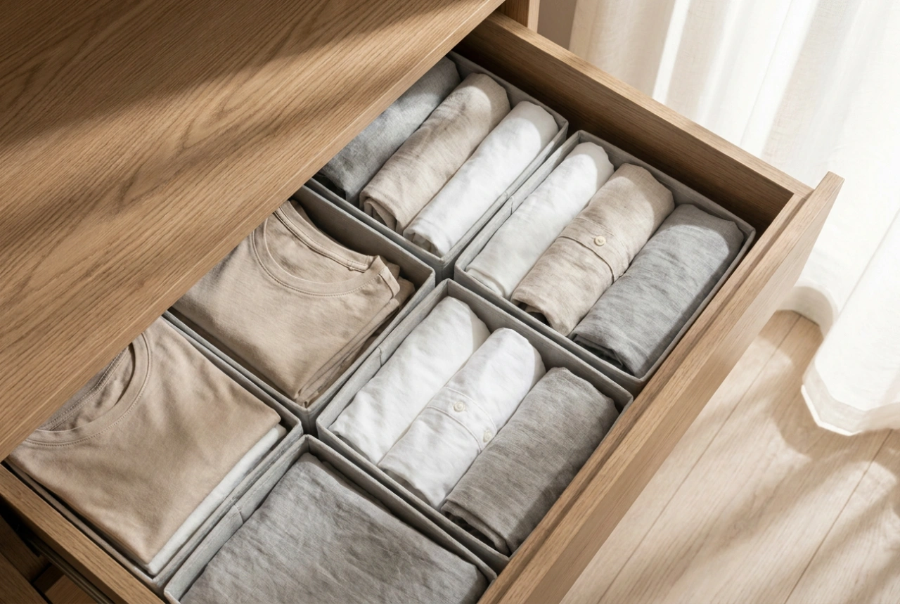 Unterwäsche-Organizer im Kleiderschrank: Die einfache Methode für tägliche Ordnung