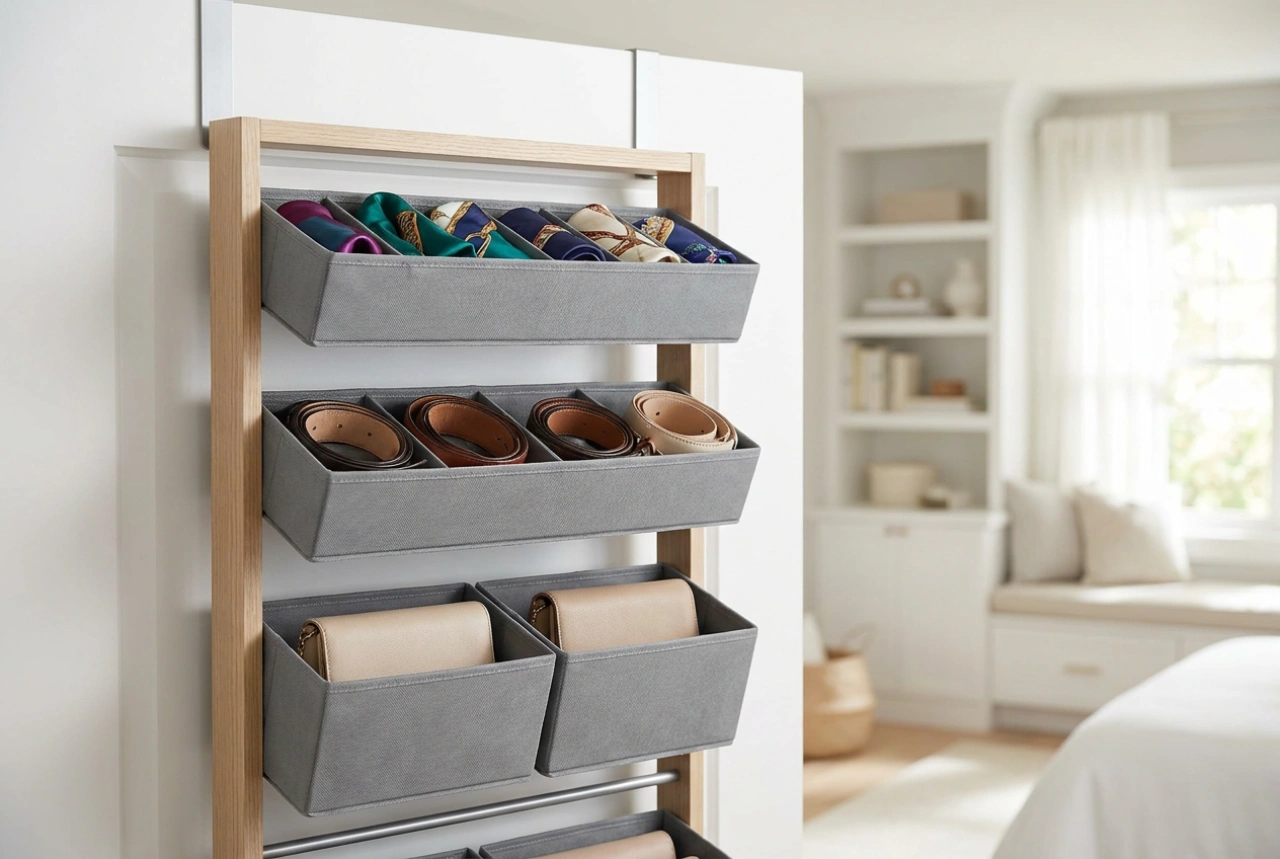 Wie ein Schranktüren-Organizer mehr Platz für Accessoires schafft