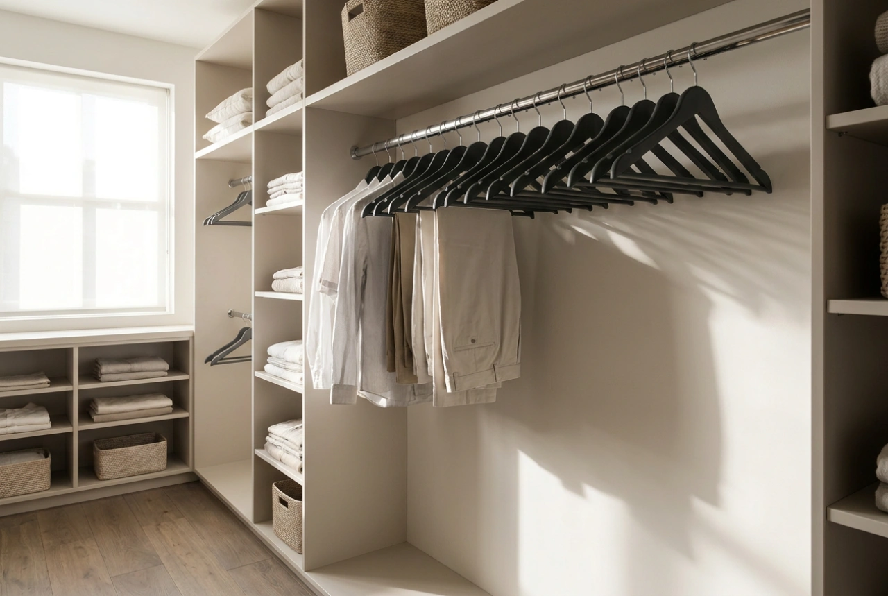 Wie Kunststoffkleiderbügel bei der systematischen Garderobensortierung helfen