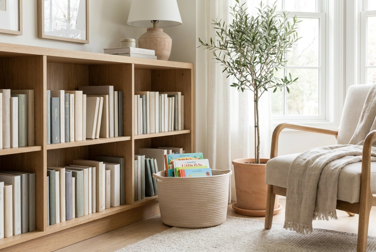 Bücherregale im Kinderzimmer und die Ordnung nach dem Lesen