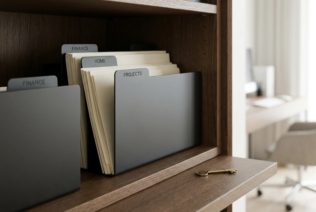 Dokumente im abschließbaren Schrank richtig organisieren: Systemsicherheit und Struktur im Homeoffice