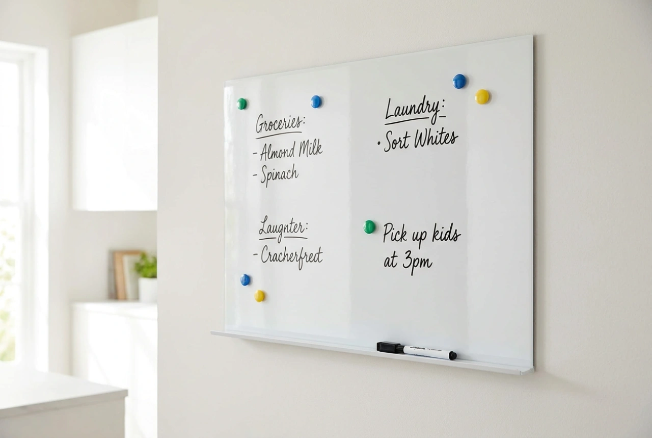 Wie Sie eine magnetische Schreibtafel als effizientes Notizzentrum nutzen