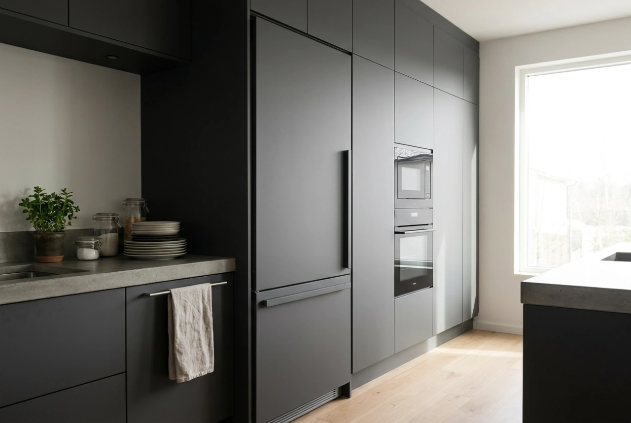 Wie man einen hohen Einbaukühlschrank optimal in das Küchenlayout integriert