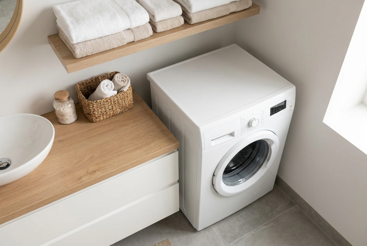 Die richtige Waschmaschine für kleine Badezimmer auswählen und Komfort bewahren