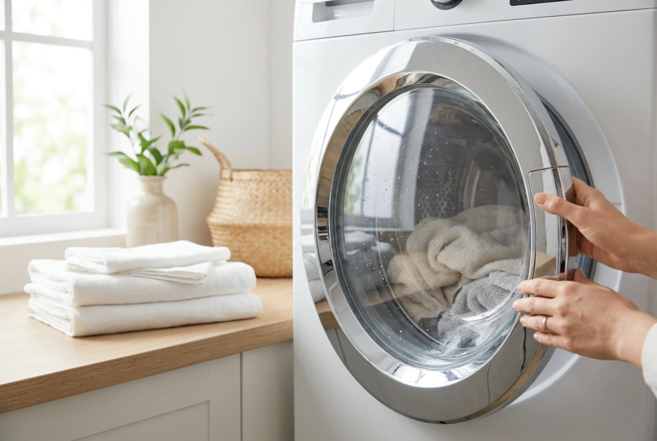 Wie man die Nachfüllklappe der Waschmaschine nutzt, ohne dass Wasser ausläuft